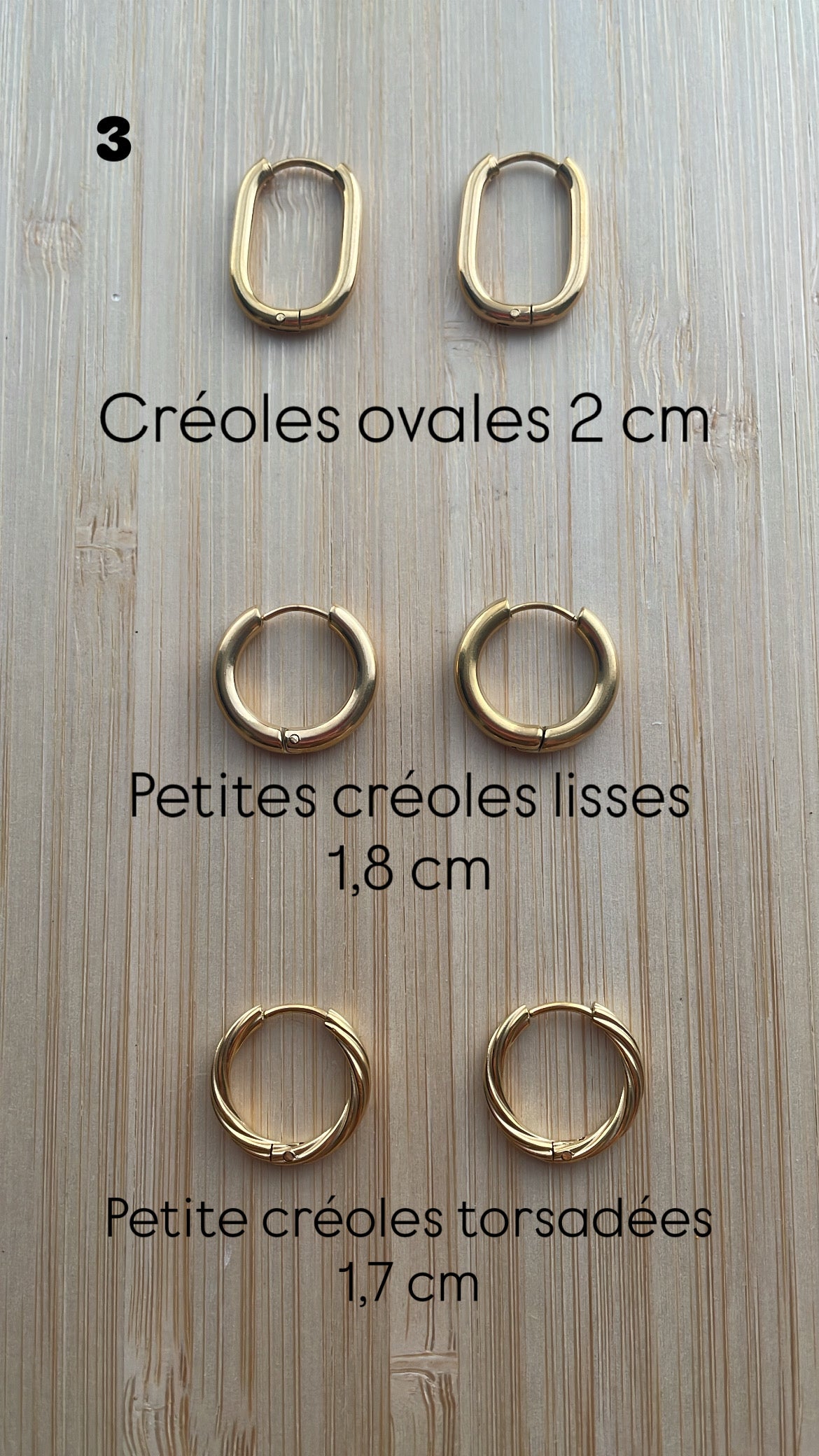 Créoles seules - acier inoxydable- pour charms résine & paillettes