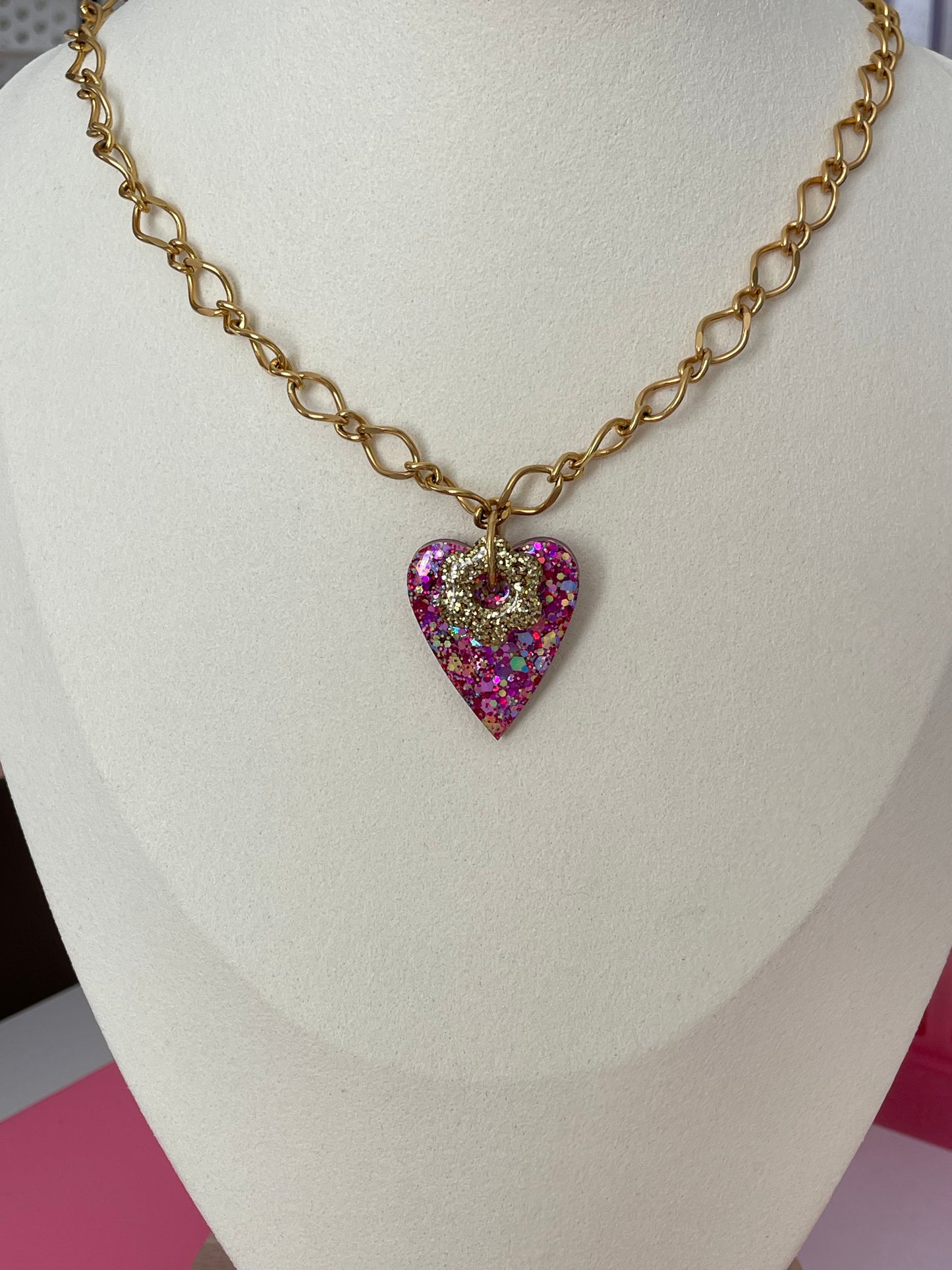 Collier Valentina – Bijou Fait Main Cœur & Fleur