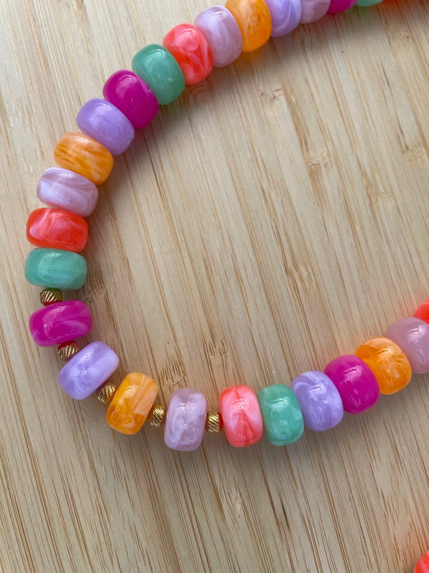 Collier Paloma – Perle Marbrée & Acier Inoxydable Doré