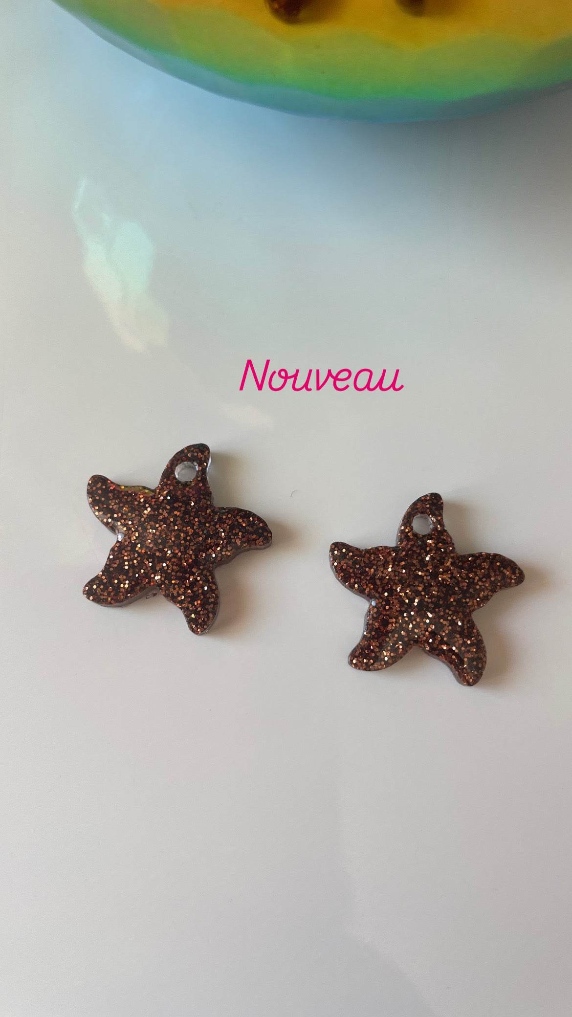 Océane – Créoles Étoile de Mer en Résine Faites Main | Julaè Bijoux