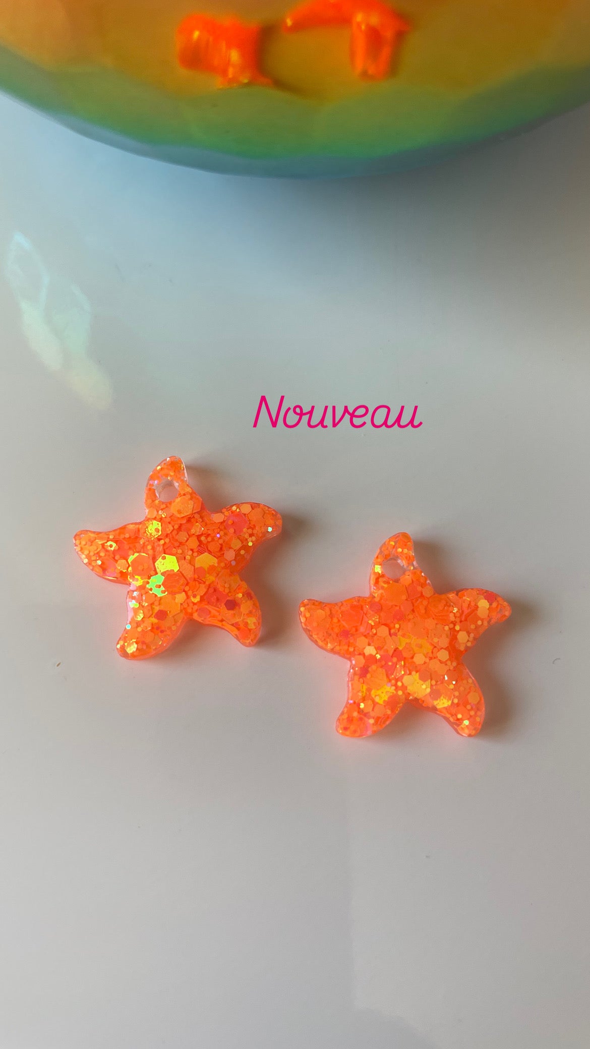 Océane – Créoles Étoile de Mer en Résine Faites Main | Julaè Bijoux