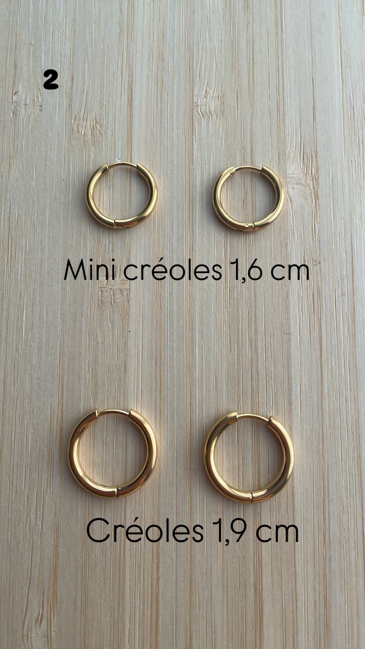 Créoles seules - acier inoxydable- pour charms résine & paillettes