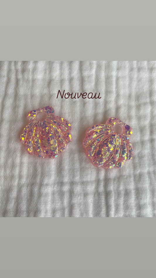 Shell – Créoles Coquillage en Résine Fait Main Interchangeable | Julaè Bijoux