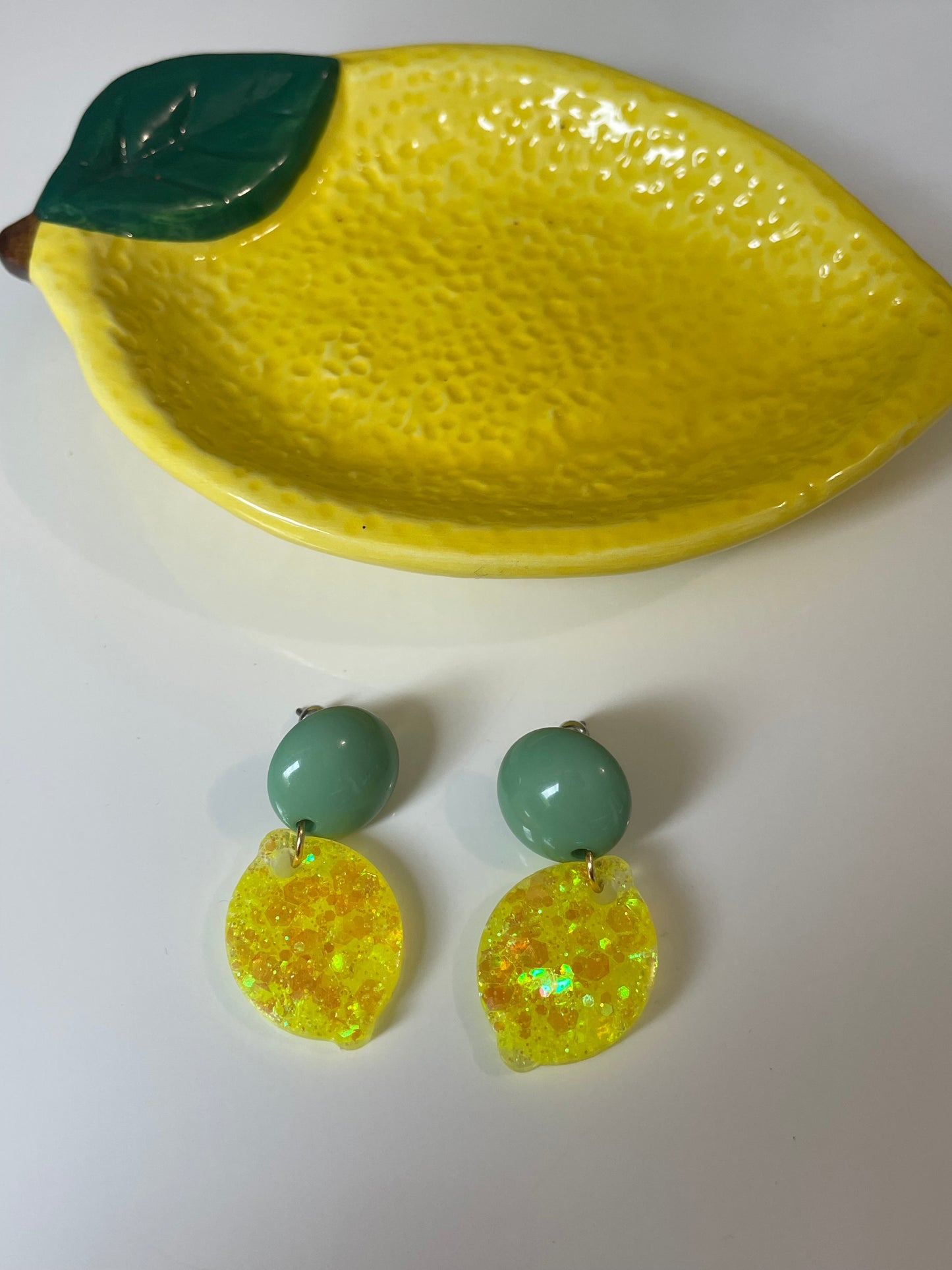 Positano – Boucles d'Oreilles Citron en Résine Faites Main | Julaè Bijoux