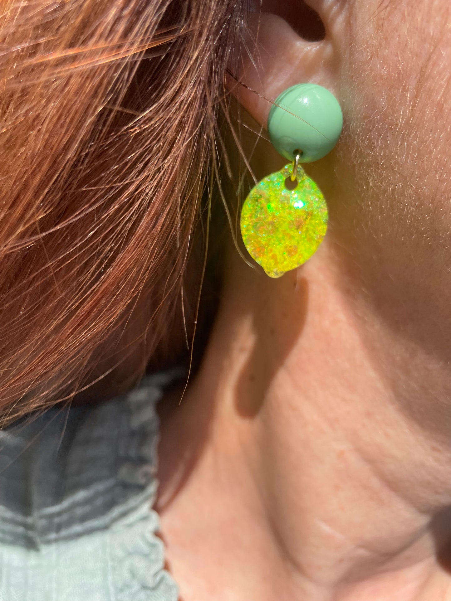 Positano – Boucles d'Oreilles Citron en Résine Faites Main | Julaè Bijoux