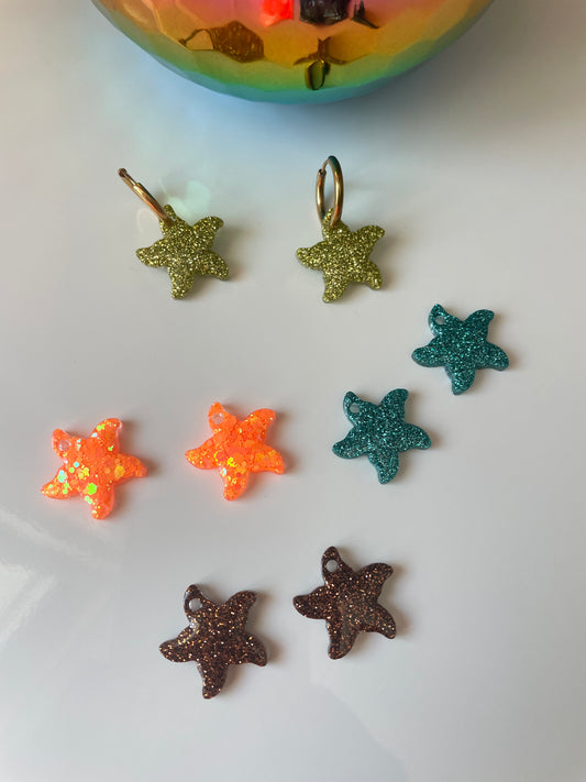 Océane – Créoles Étoile de Mer en Résine Faites Main | Julaè Bijoux