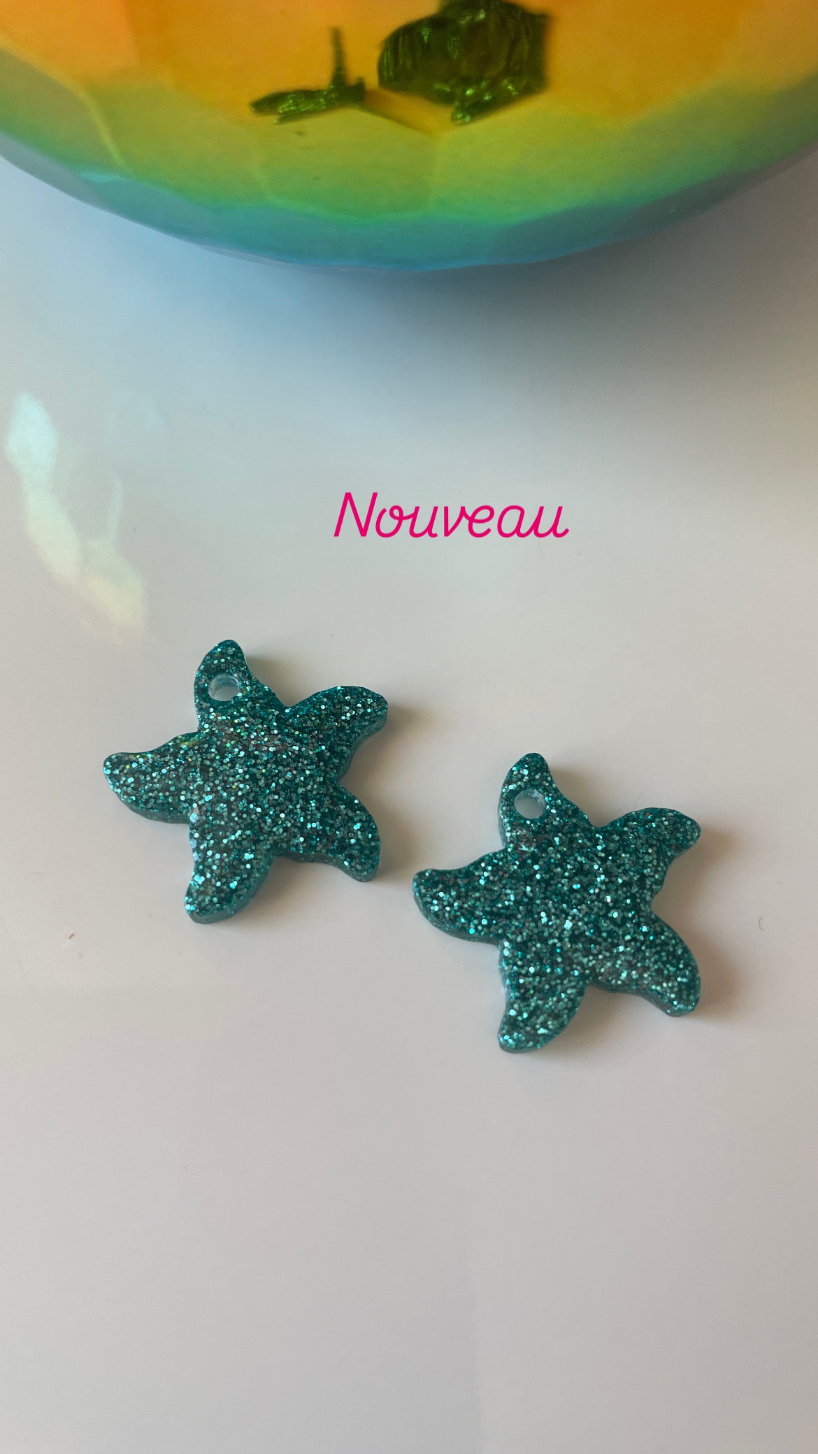Océane – Créoles Étoile de Mer en Résine Faites Main | Julaè Bijoux
