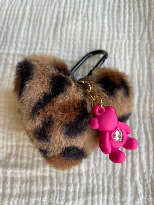 Grigris de Sac – Pompon & Cœur Léopard