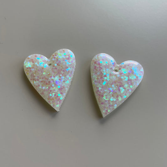 Louise – charms Cœur Résine & Paillettes