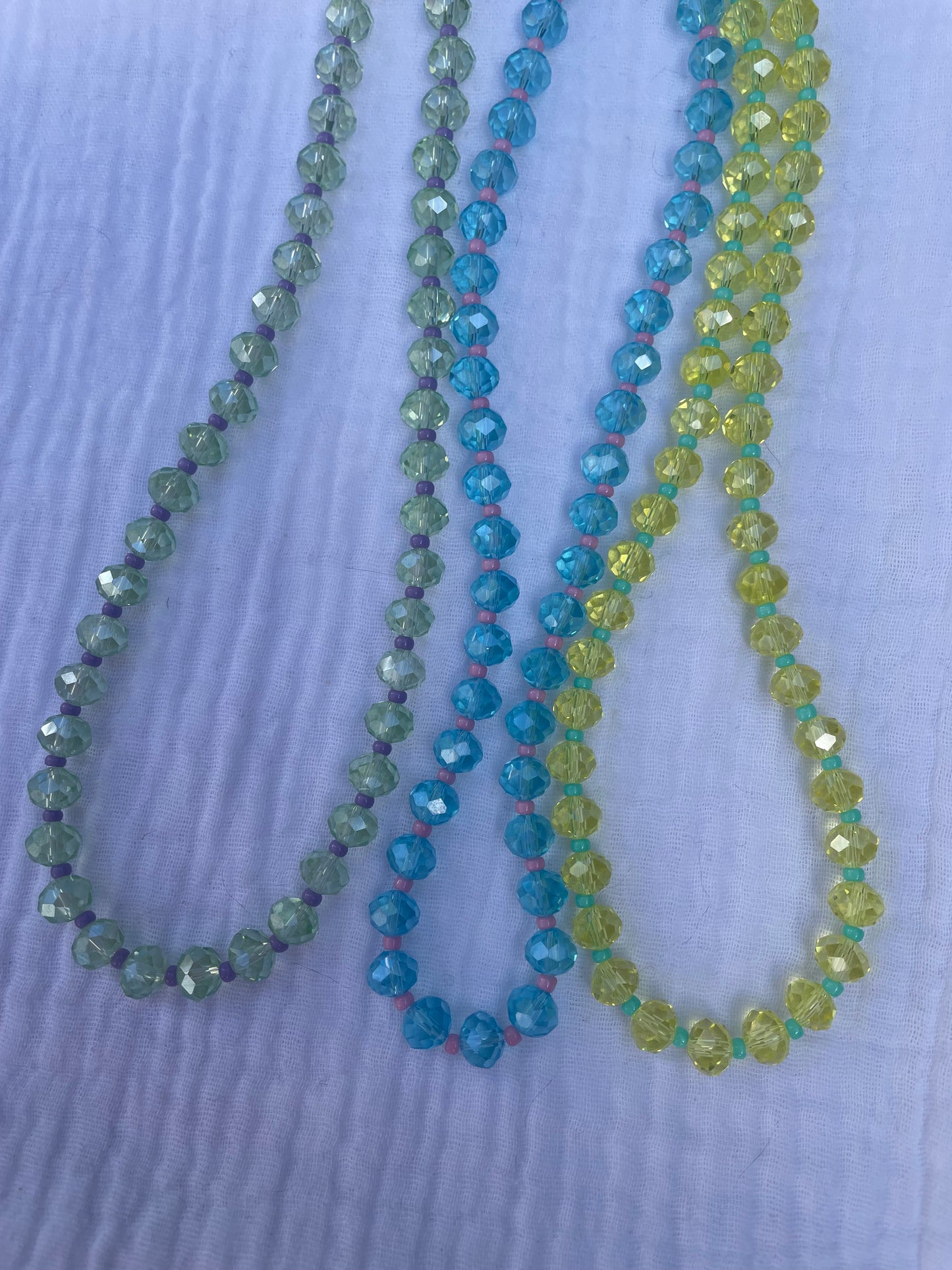 Collier perles à facettes