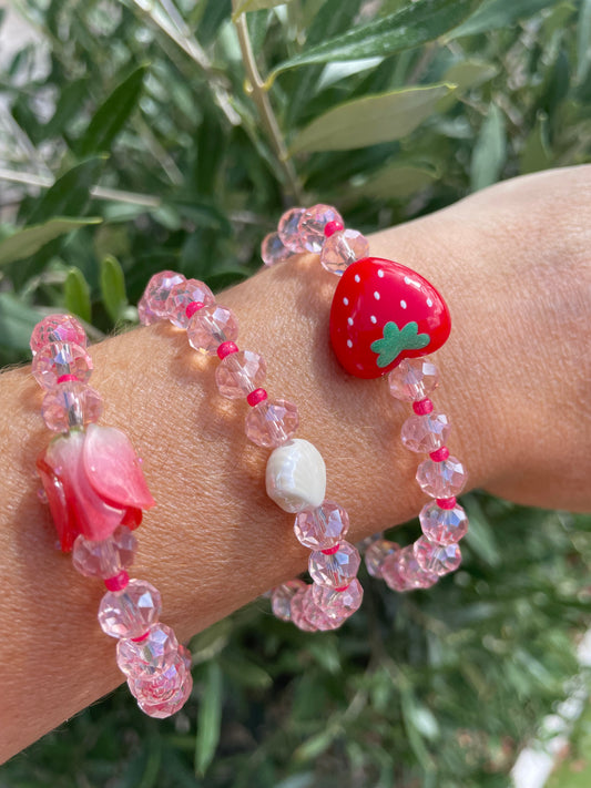 Bracelets en perles à facette