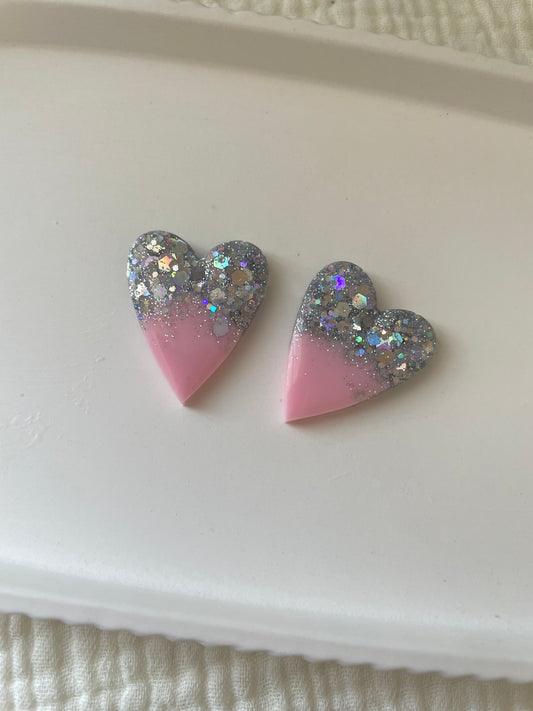Louise – charms Cœur Résine & Paillettes