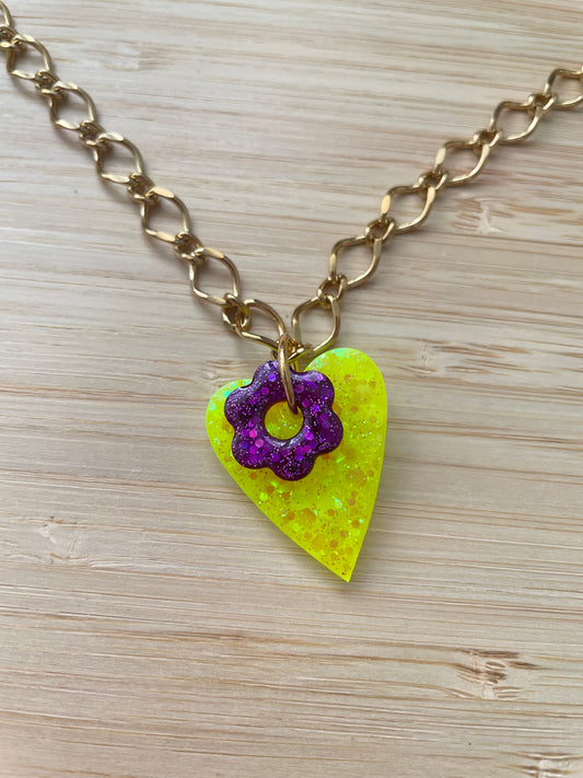 Collier Valentina – Bijou Fait Main Cœur & Fleur