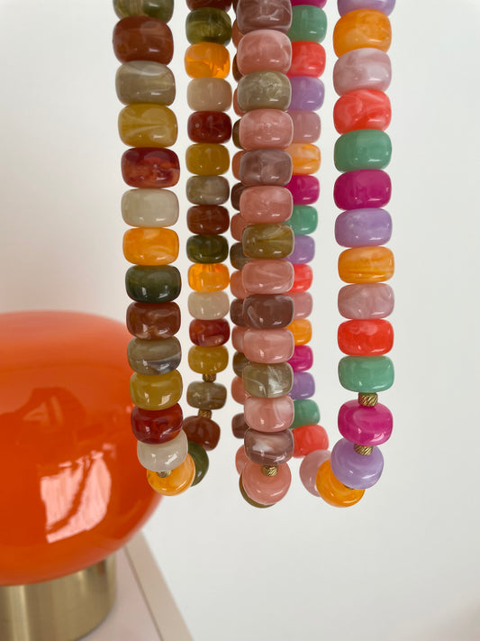 Collier Paloma – Perle Marbrée & Acier Inoxydable Doré